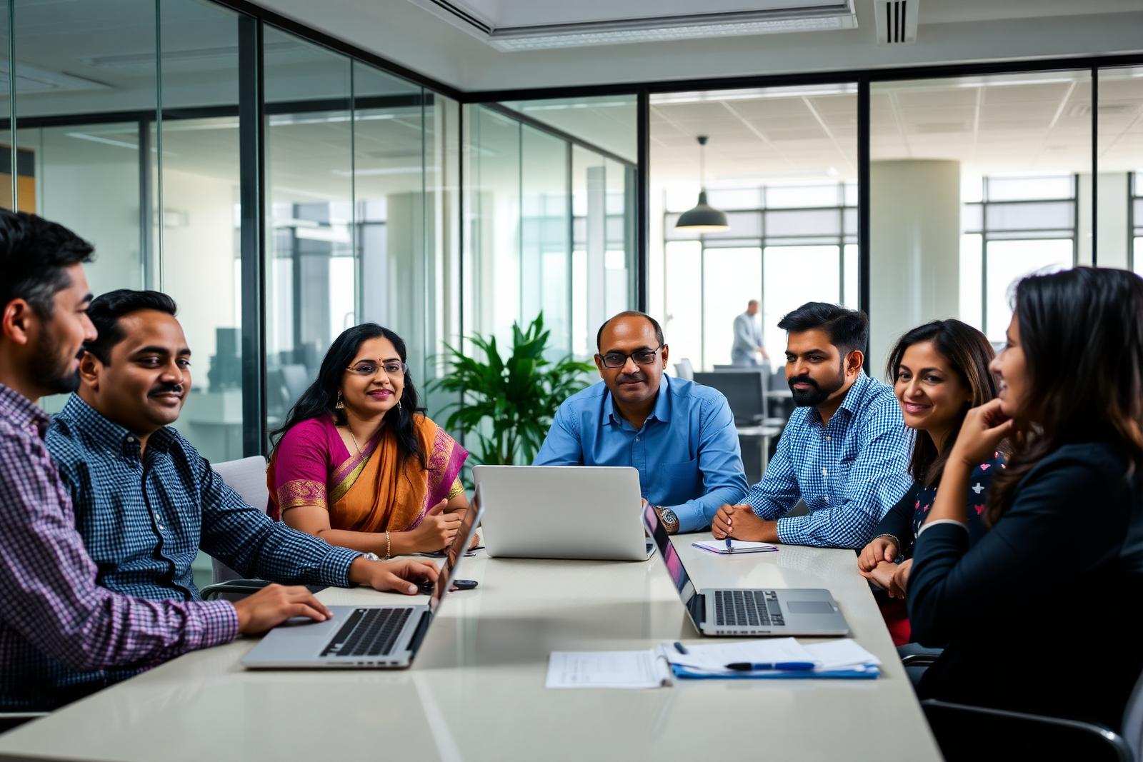Business team meeting in a modern office